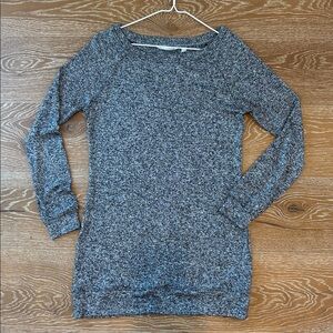 Athleta XS Gray Space Dye Long Sleeve Dress Soft Stretch Athleisure